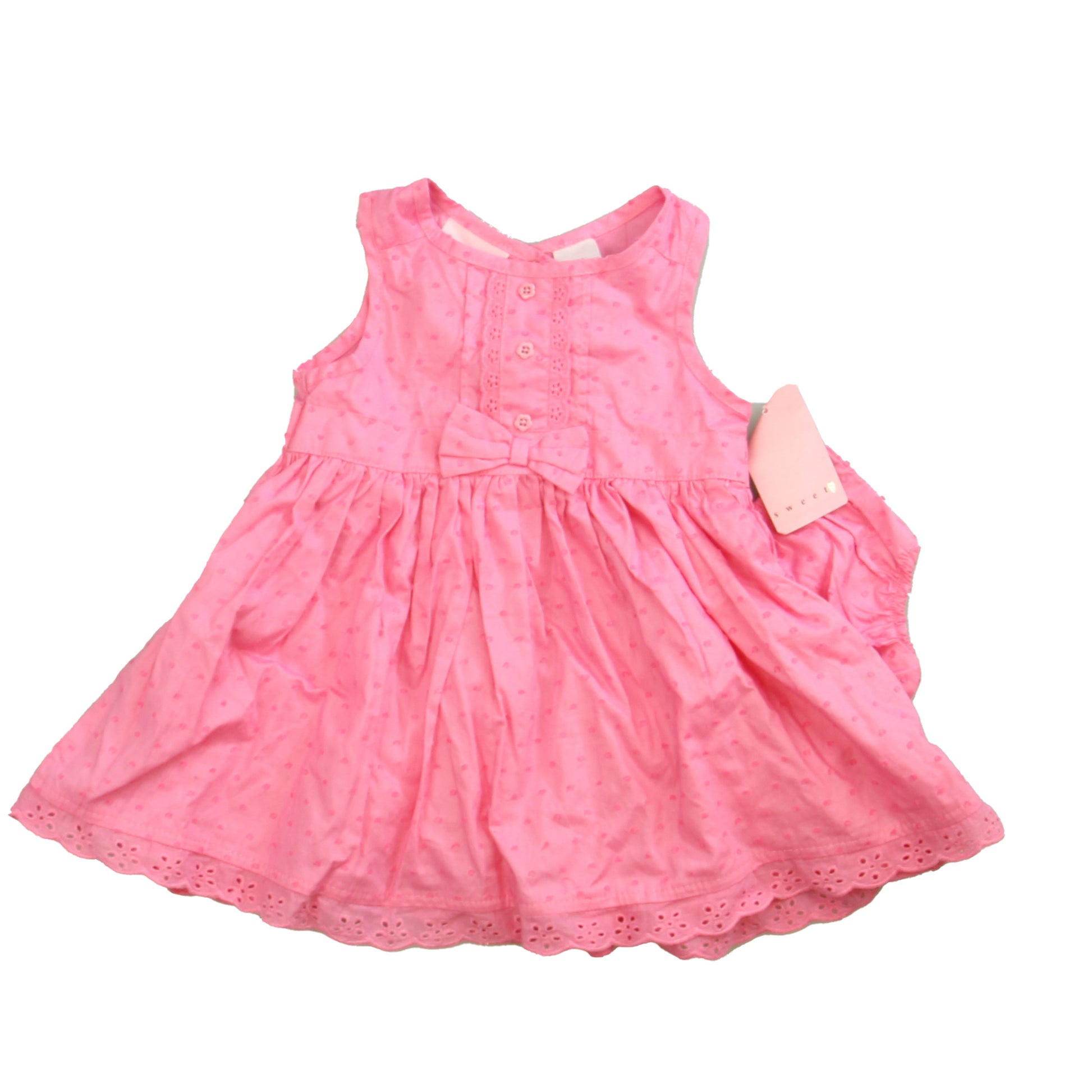Sweet Heart Girls Pink Dress Size: 12 Months Pink