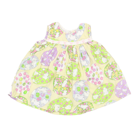 Sweetdil Girls Yellow | Bunnies Dress Size: 12 Months Yellow | Bunnies