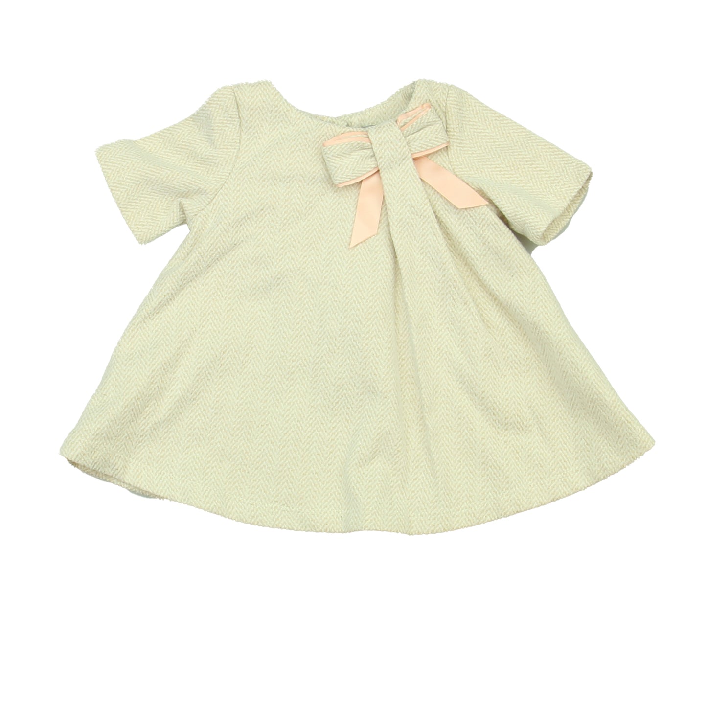 Tahari Boys Ivory | Gold | Pink Dress Size: 12 Months Ivory | Gold | Pink