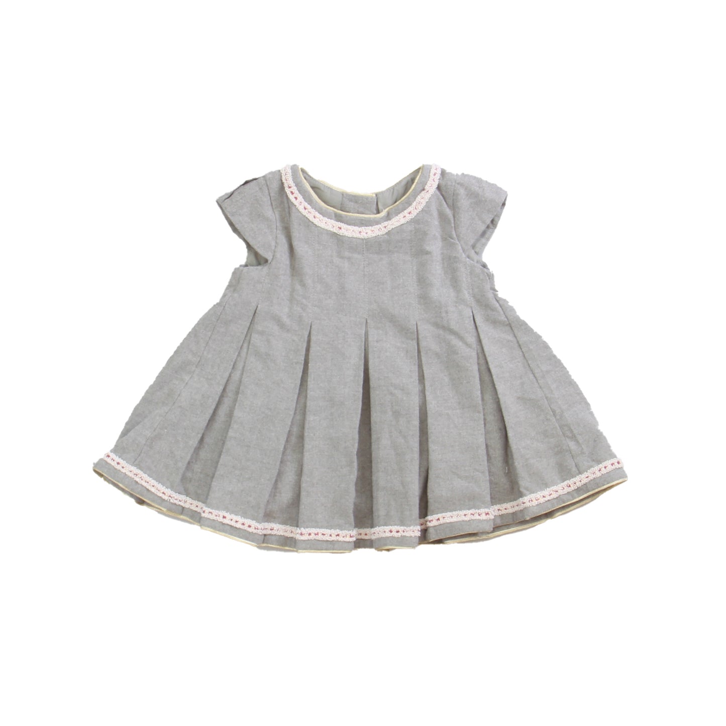 Tahari Girls Gray Dress Size: 3-6 Months Gray