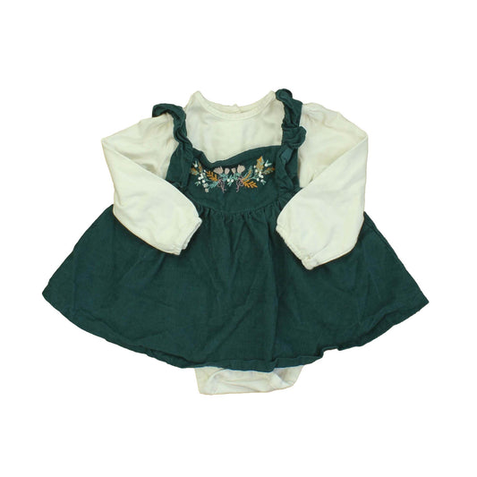 Tahari Girls White | Green Apparel Sets Size: 3-6 Months White | Green