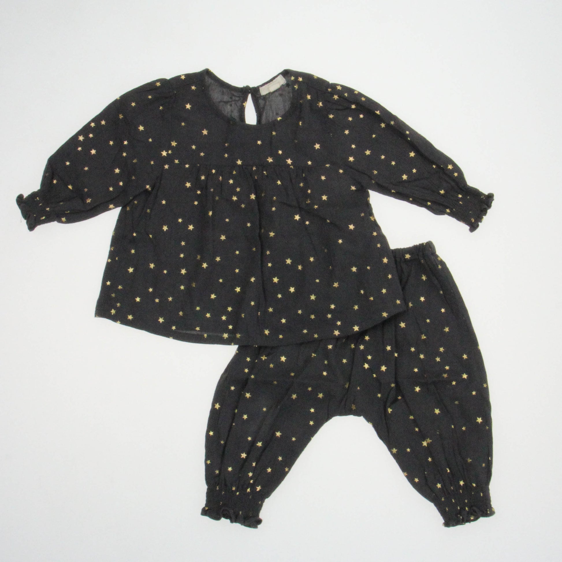 Talc Girls Gray Stars Apparel Sets Size: 12 Months Gray Stars