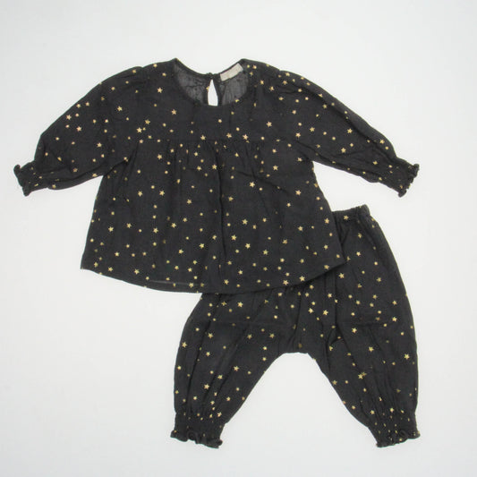 Talc Girls Gray Stars Apparel Sets Size: 12 Months Gray Stars
