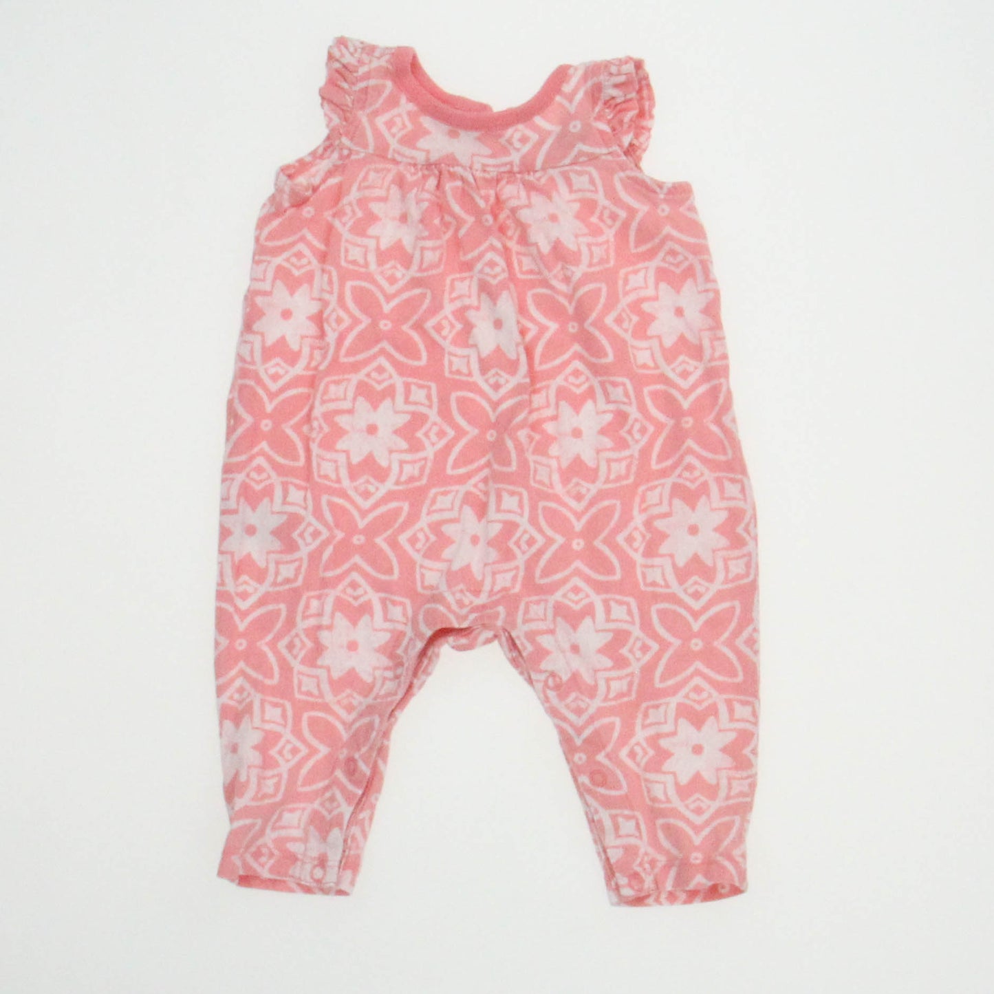 Tea Girls Pink | White Romper Size: 0-3 Months