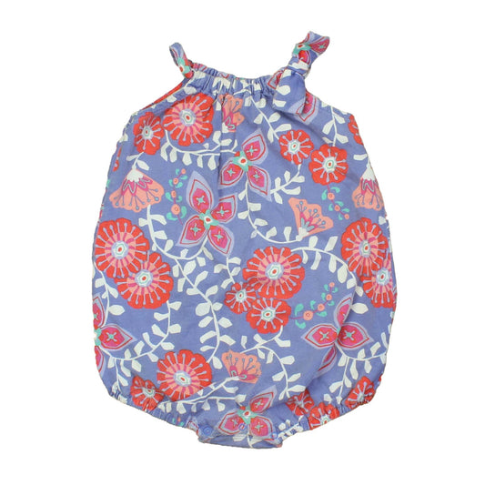 Tea Girls Blue | Red Romper Size: 12-18 Month