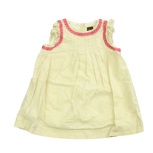 Tea Girls Beige | Pink Dress Size: 12-18 Months