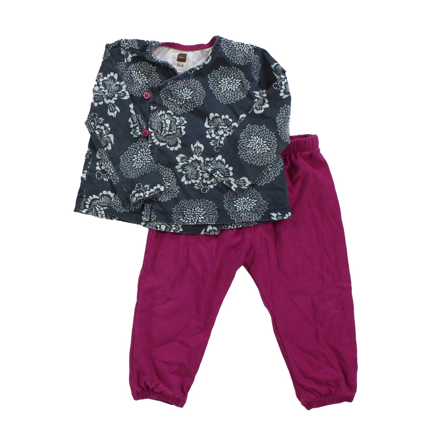 Tea Girls Brown | Pink Apparel Sets Size: 12-18 Months