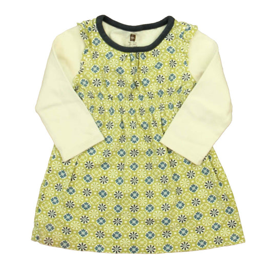 Tea Girls Green | Blue | Ivory Dress Size: 12-18 Months