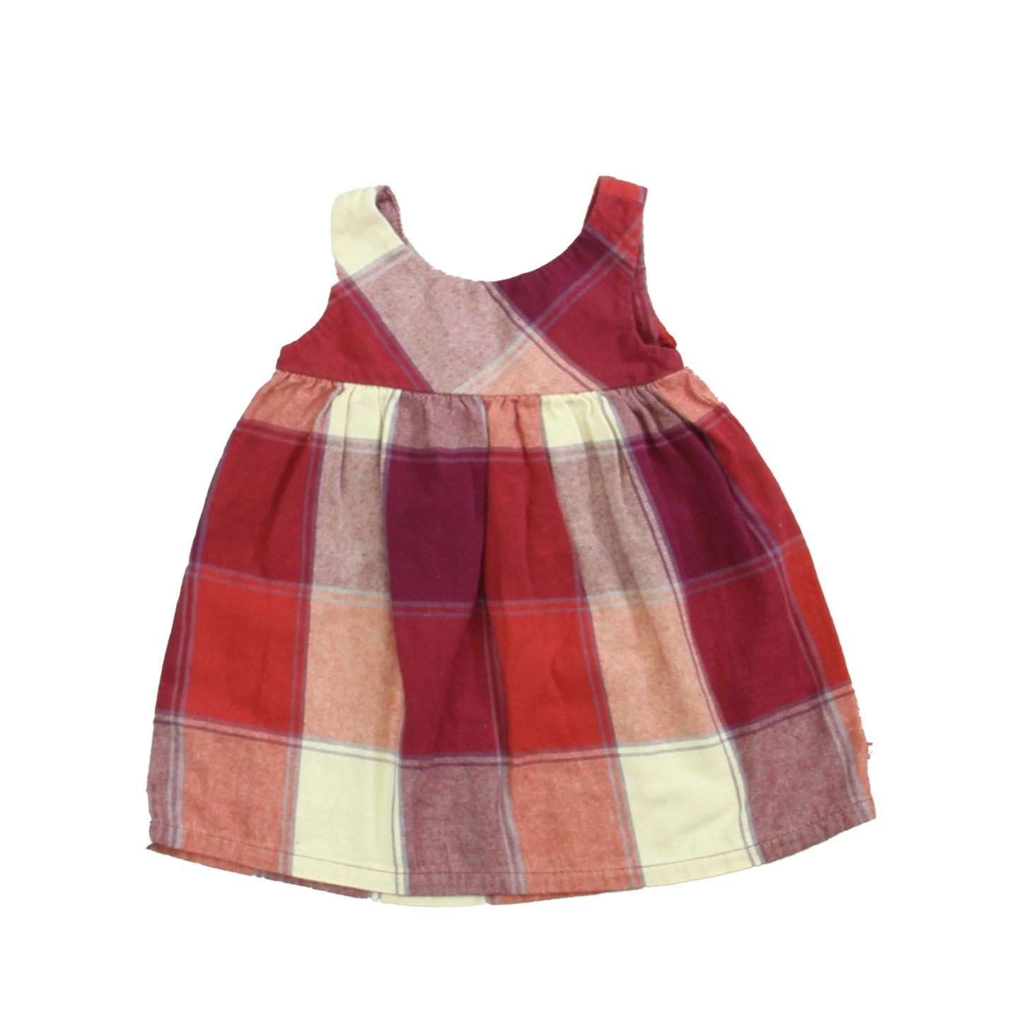 Tea Girls Maroon | Ivory Dress Size: 3-6 Months