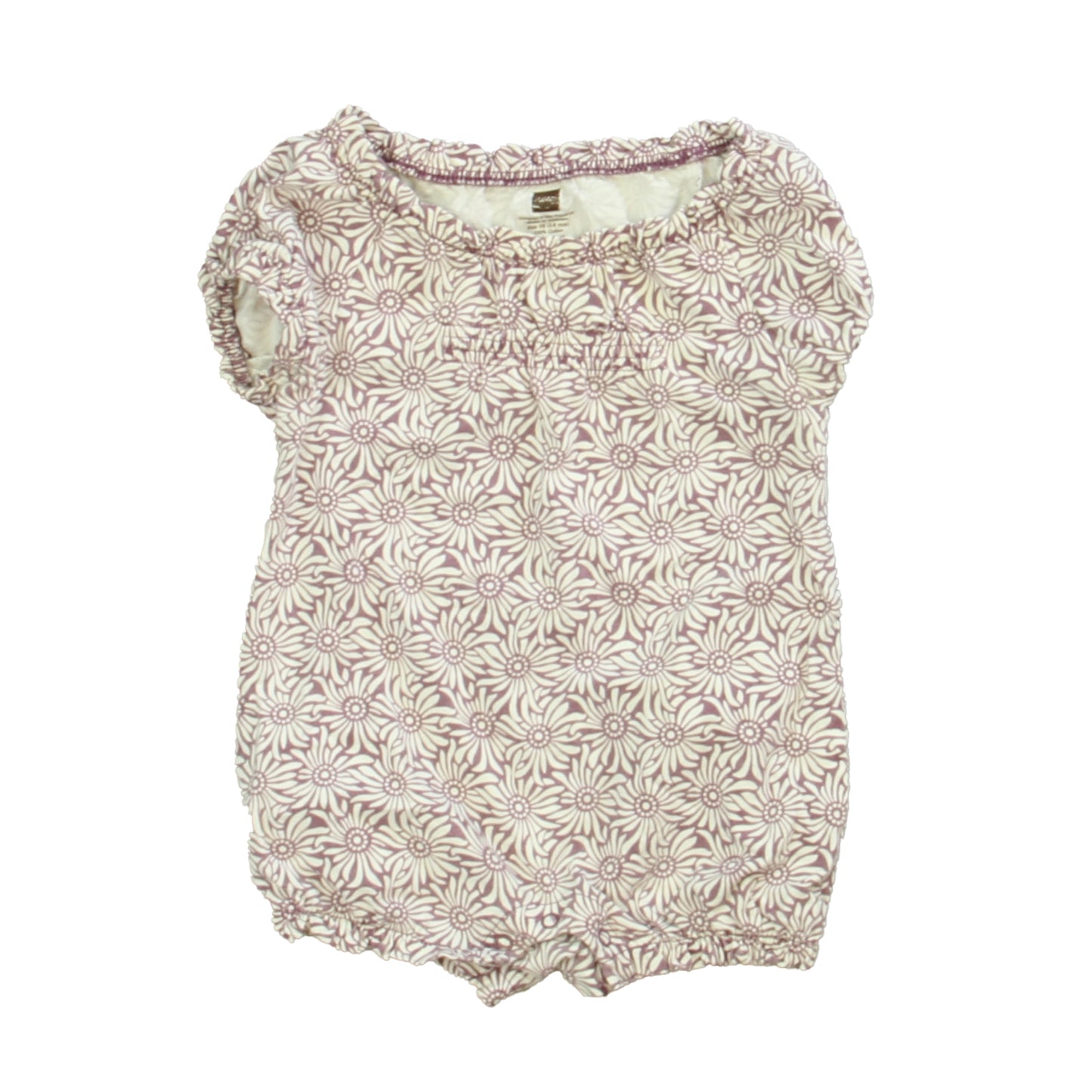 Tea Girls Purple | White Romper Size: 3-6 Months