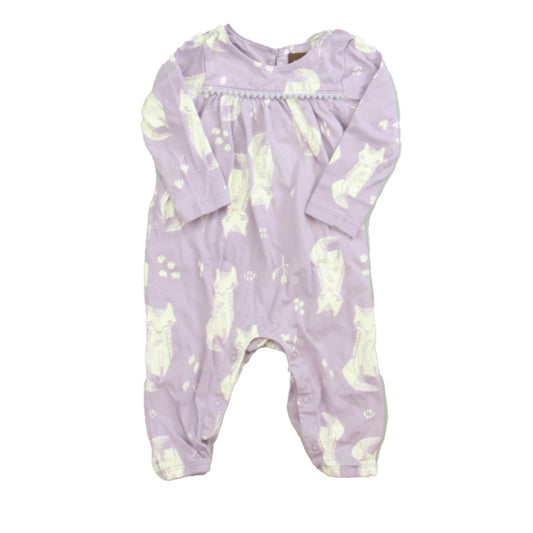 Tea Girls Purple | White Long Sleeve Outfit Size: 3-6 Months