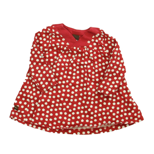 Tea Girls Red | White Dress Size: 3-6 Months Red | White