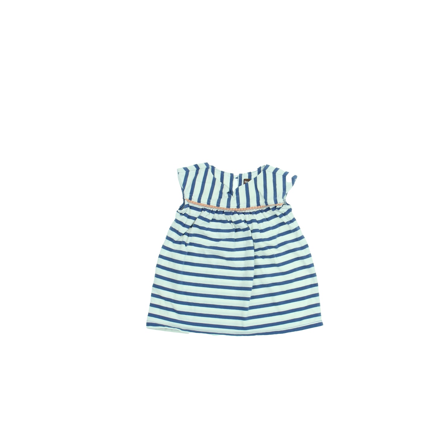 Tea Girls White | Blue Dress Size: 3-6 Months