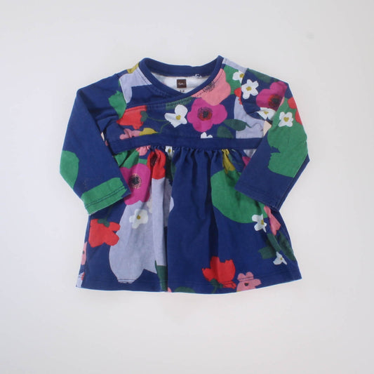 Tea Girls Blue | Multi Floral Dress Size: 3-6 Months