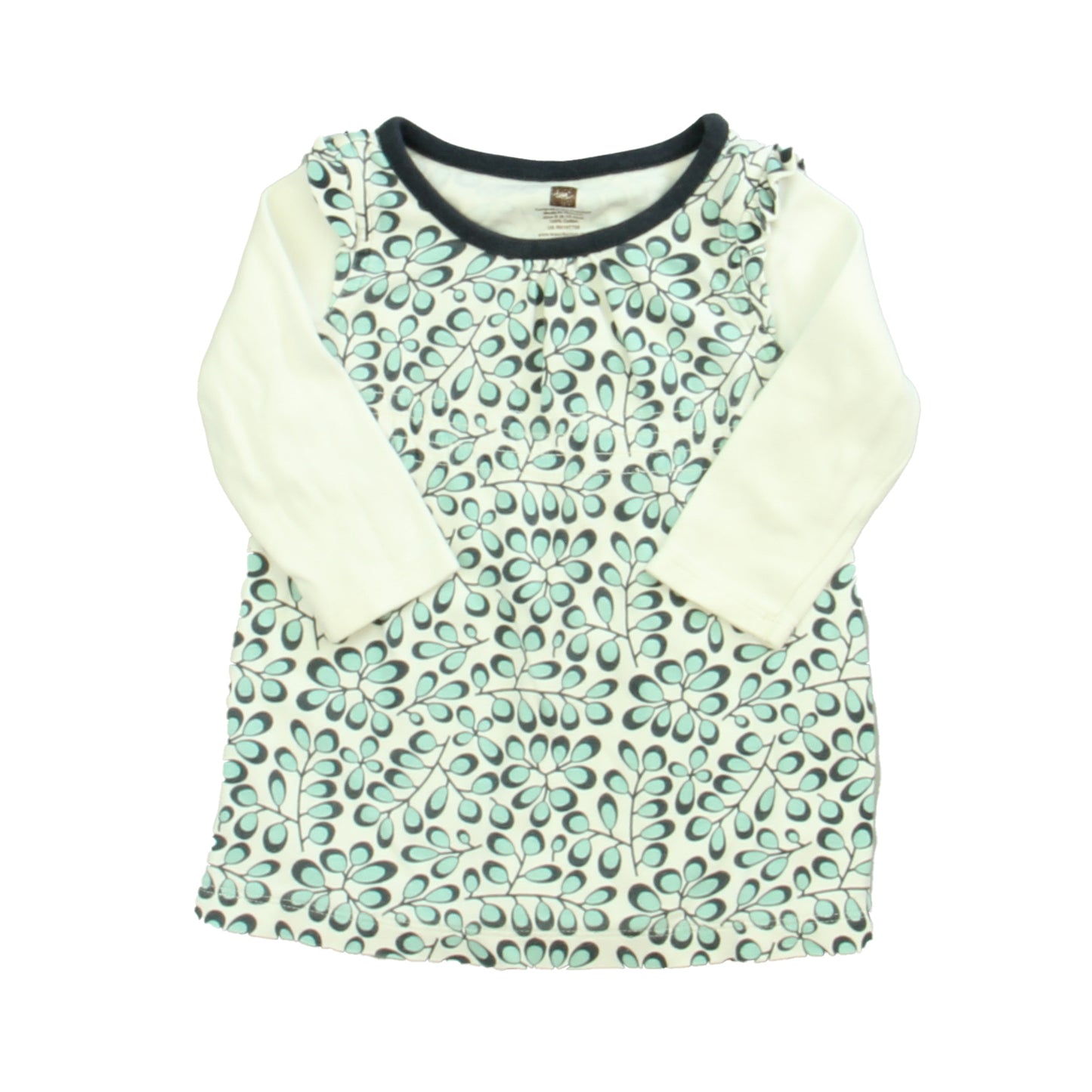 Tea Girls Ivory | Teal Dress Size: 6-12 Months