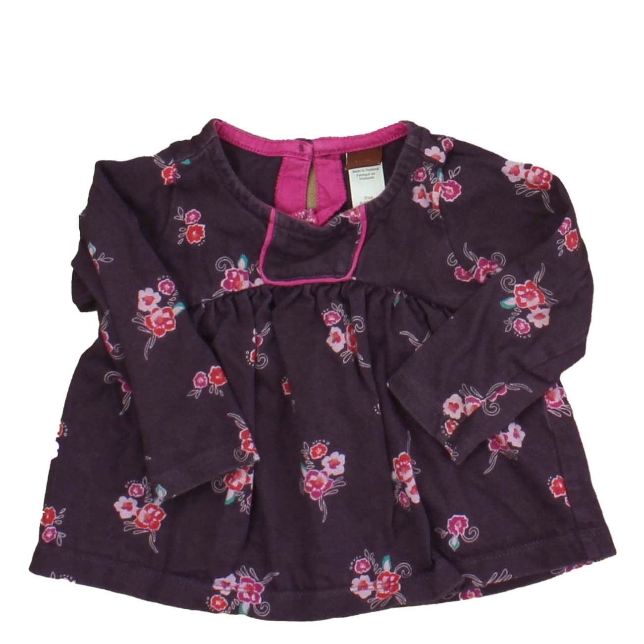 Tea Girls Maroon | Pink Long Sleeve T-Shirt Size: 6-12 Months