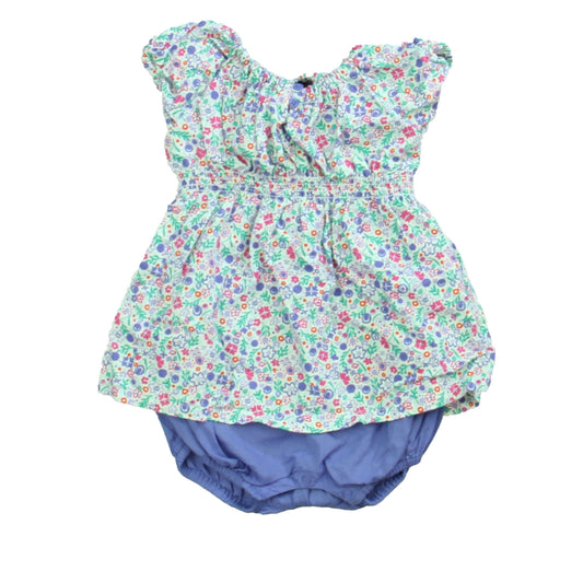 Tea Girls Purple Floral Romper Size: 6-12 Months