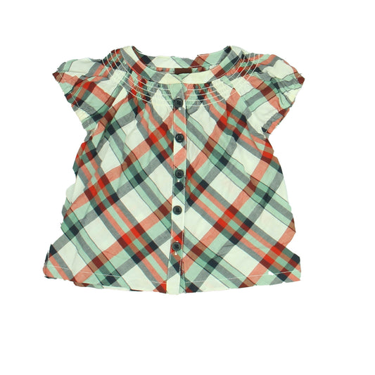 Tea Girls Red | Blue | Green | Plaid Blouse Size: 6-12 Months