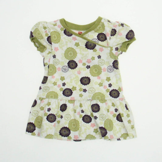 Tea Girls White | Green | Brown Dress Size: 6-12 Months