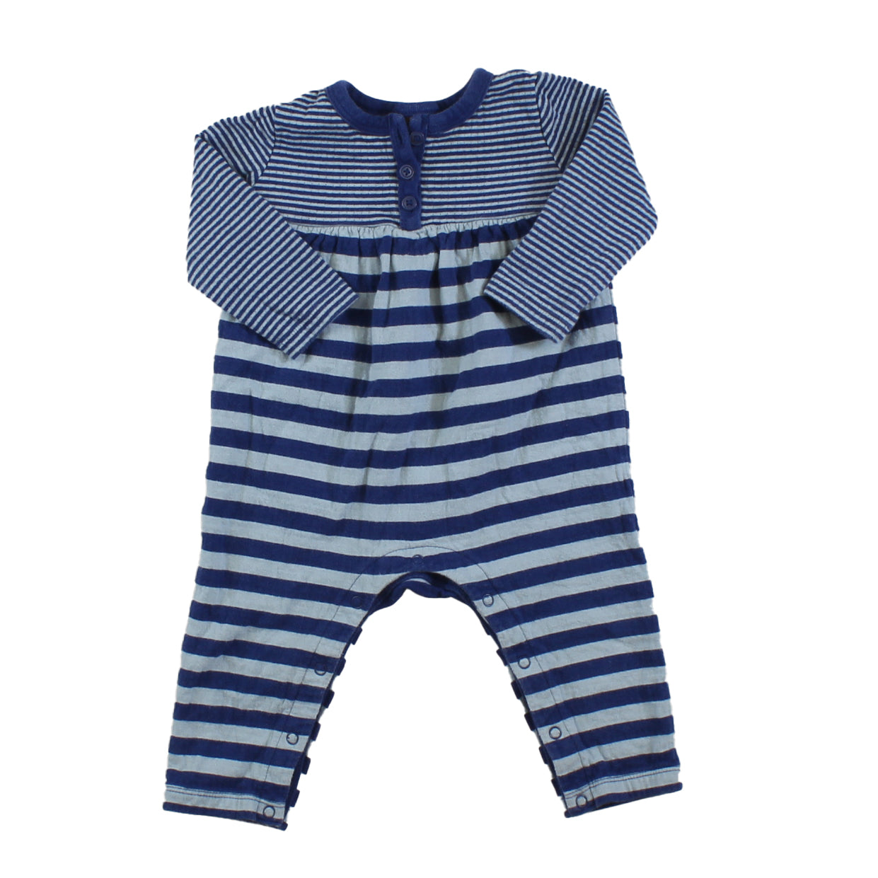 Tea Girls Blue | Stripes Long Sleeve Outfit Size: 6-9 Months Blue | Stripes