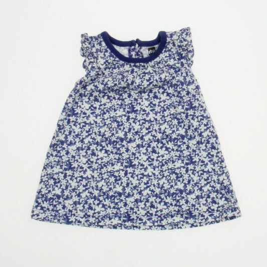 Tea Girls Blue | White Tank Top Size: 6-9 Months