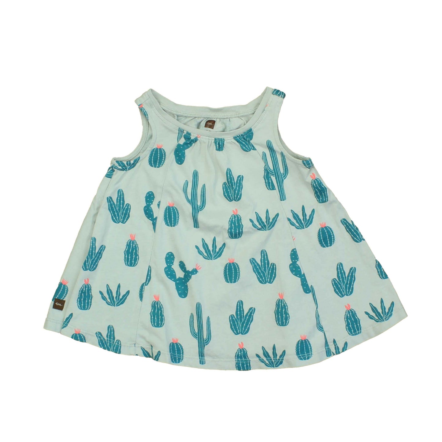 Tea Girls Grey | Green | Cactus Dress Size: 6-9 Months