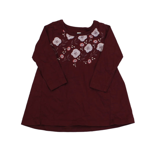 Tea Girls Maroon Dress Size: 6-9 Months