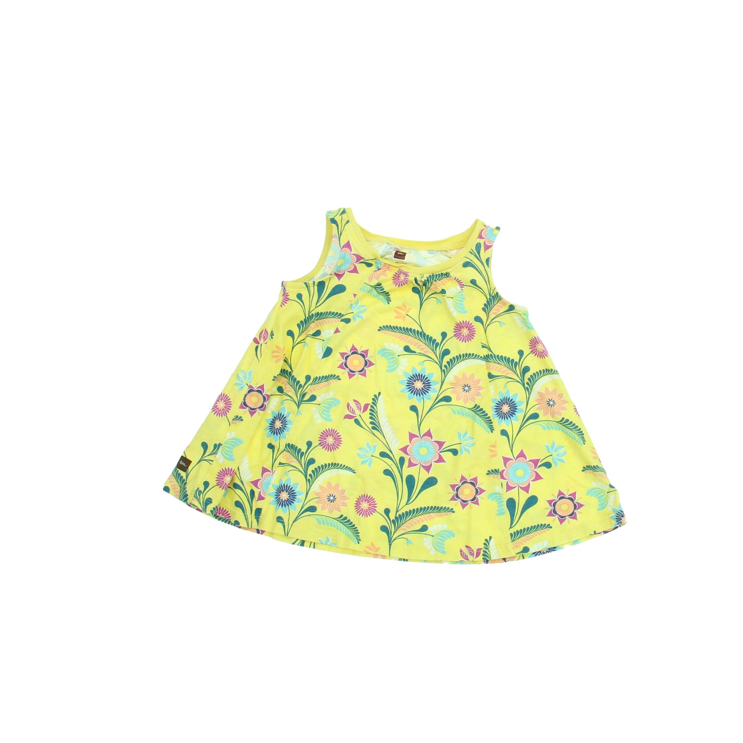 Tea Girls Yellow Dress Size: 9-12 Months