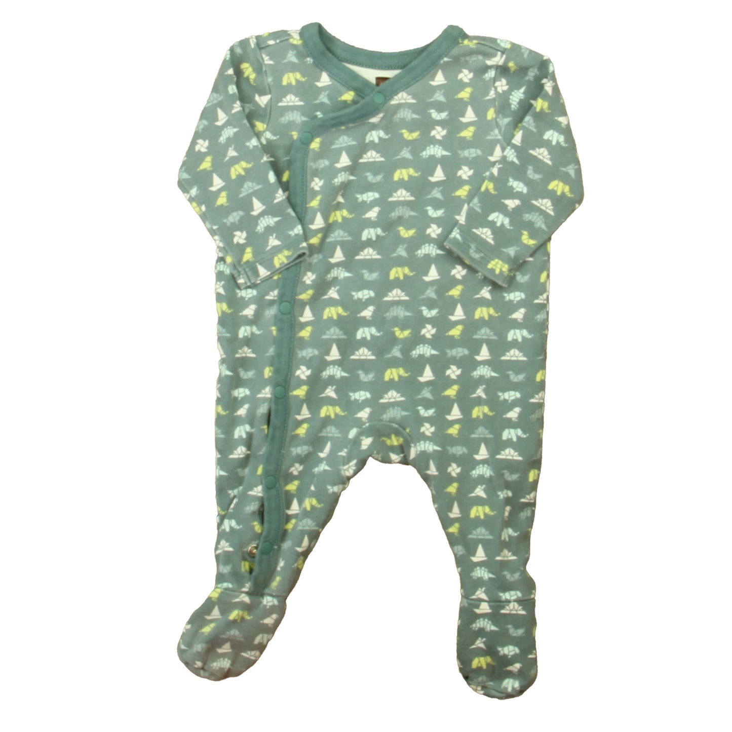 Tea Boys Teal Dinosaurs Long Sleeve Outfit Size: 0-3 Months
