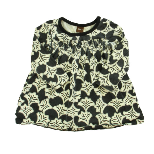 Tea Girls Black | Ivory Long Sleeve Shirt Size: 12-18 Months