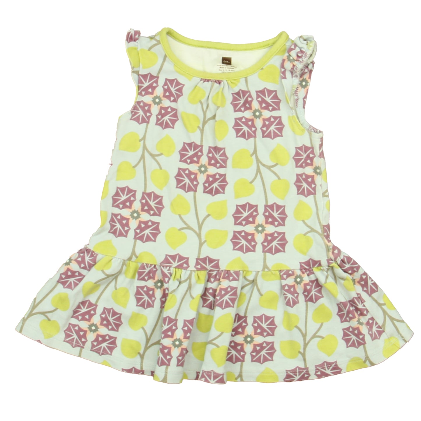 Tea Girls Blue | Purple | Green Dress Size: 12-18 Months