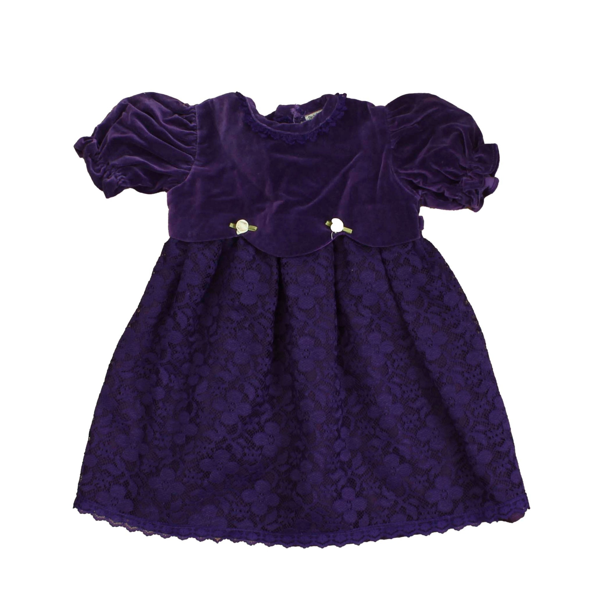Teddy's Choice Girls Purple Special Occasion Dress Size: 12 Months Purple