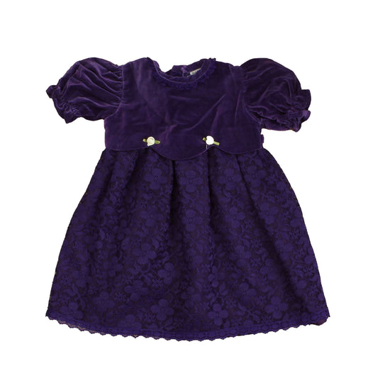 Teddy's Choice Girls Purple Special Occasion Dress Size: 12 Months Purple