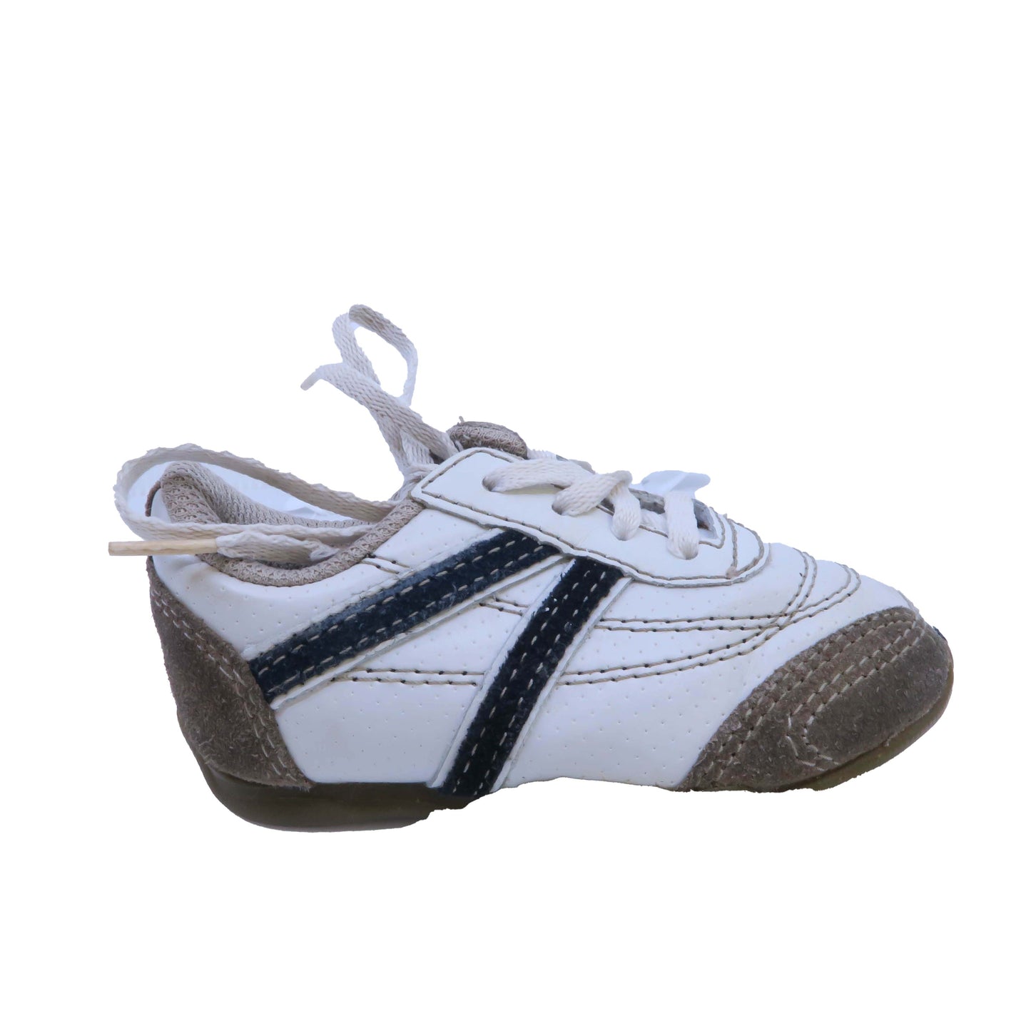 Teeny Toes Unisex Ivory | Black Sneakers Size: 4 Infant Ivory | Black