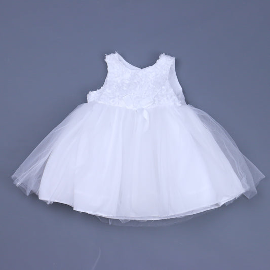 Tevolio Girls White Special Occasion Dress Size: 6 Months