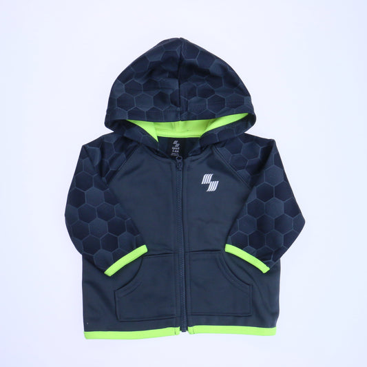 The Children's Place Boys Gray | Green Jacket Size: 3-6 Months