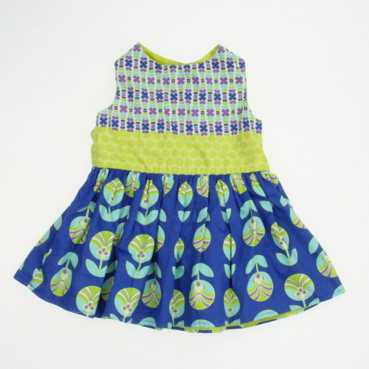 The Ellie Rose Girls Blue | Green Dress Size: 6-12 Months Blue | Green