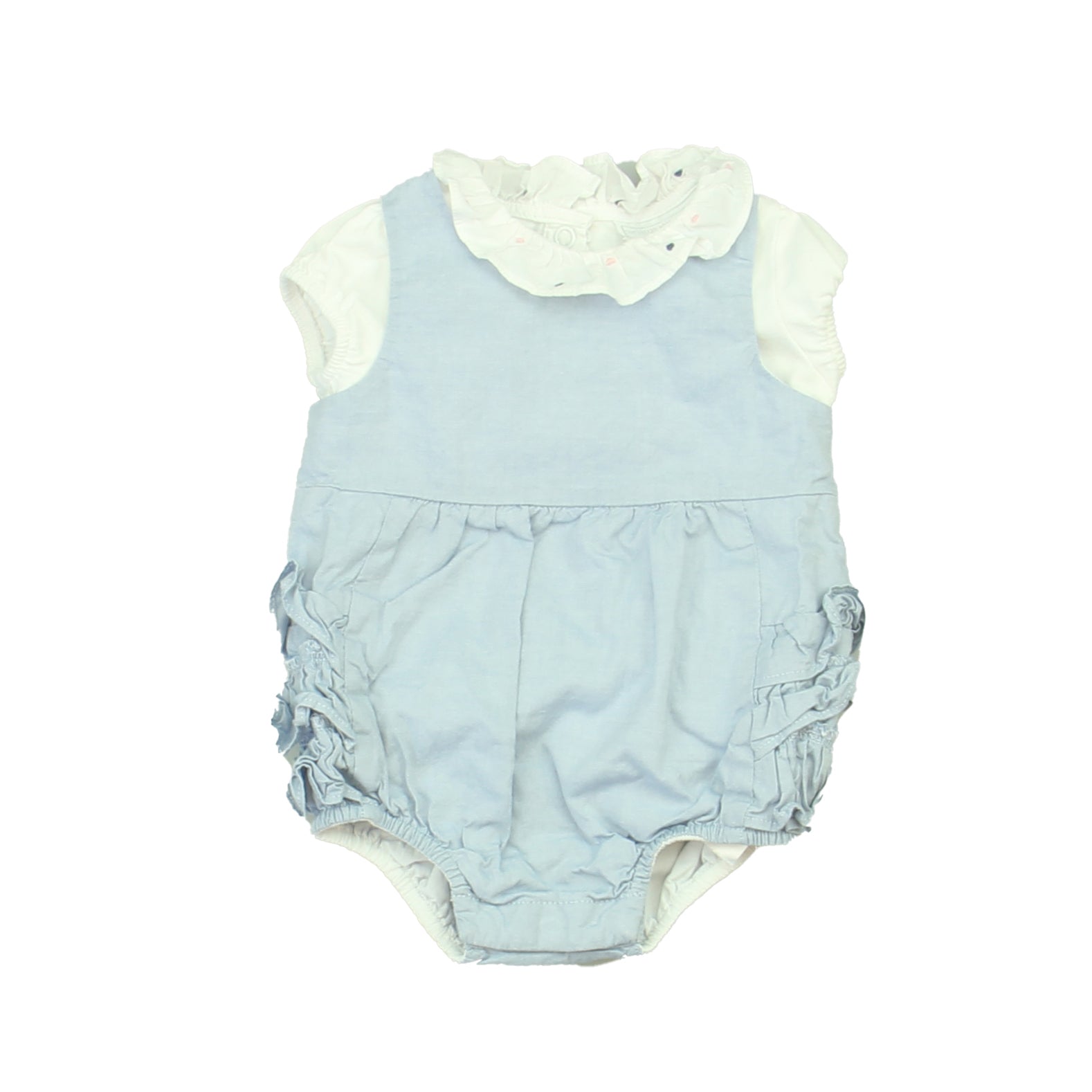 The Little White Company Girls Blue | White Apparel Sets Size: 0-3 Months Blue | White