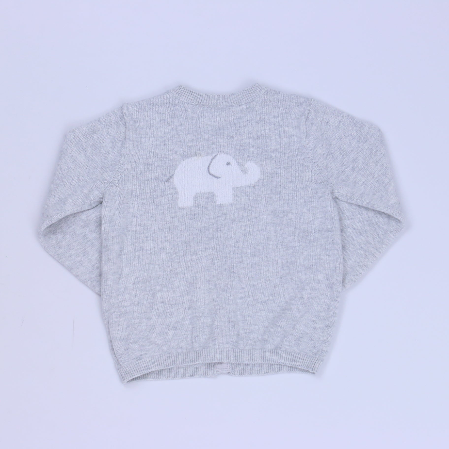 The Little White Company Boys Gray Cardigan Size: 9-12 Months Gray