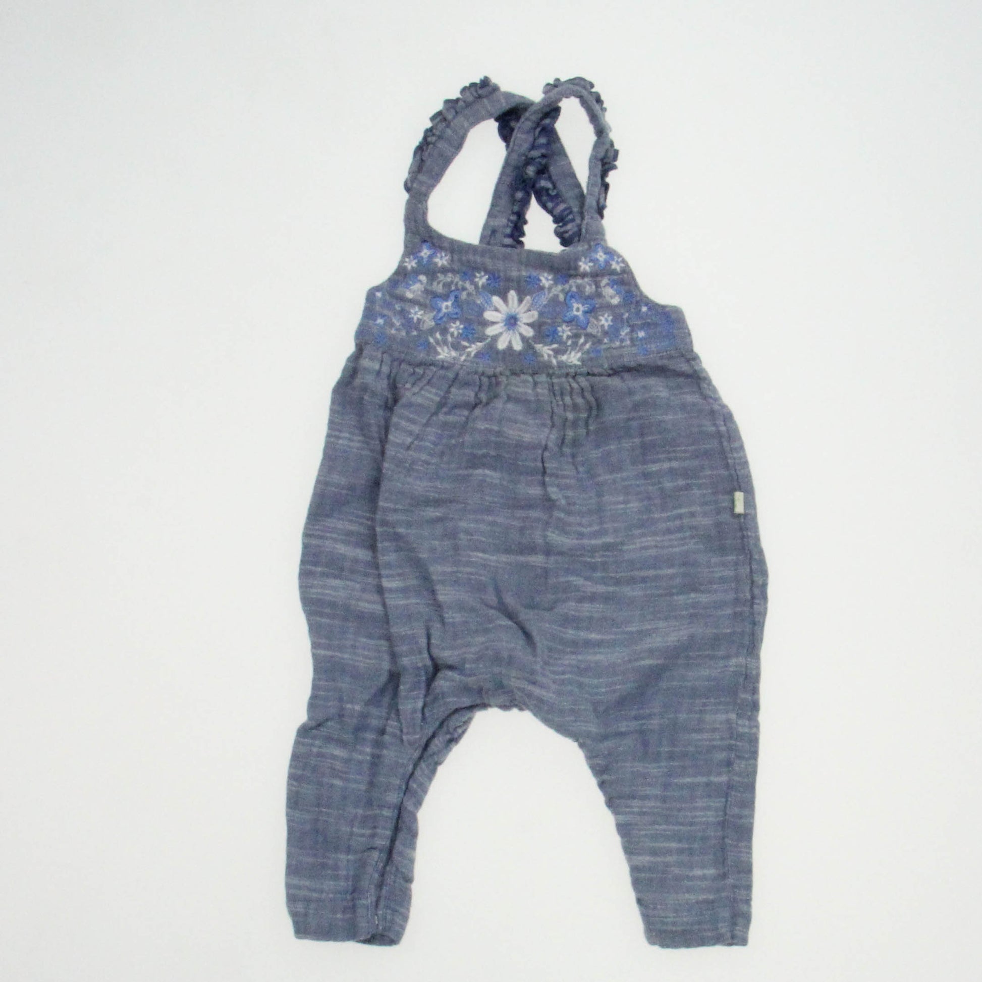 Tiny Twigs Girls Blue Romper Size: 6-9 Months Blue