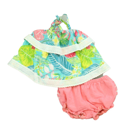 Tommy Bahama Girls White | Pink | Green Apparel Sets Size: 6-9 Months White | Pink | Green