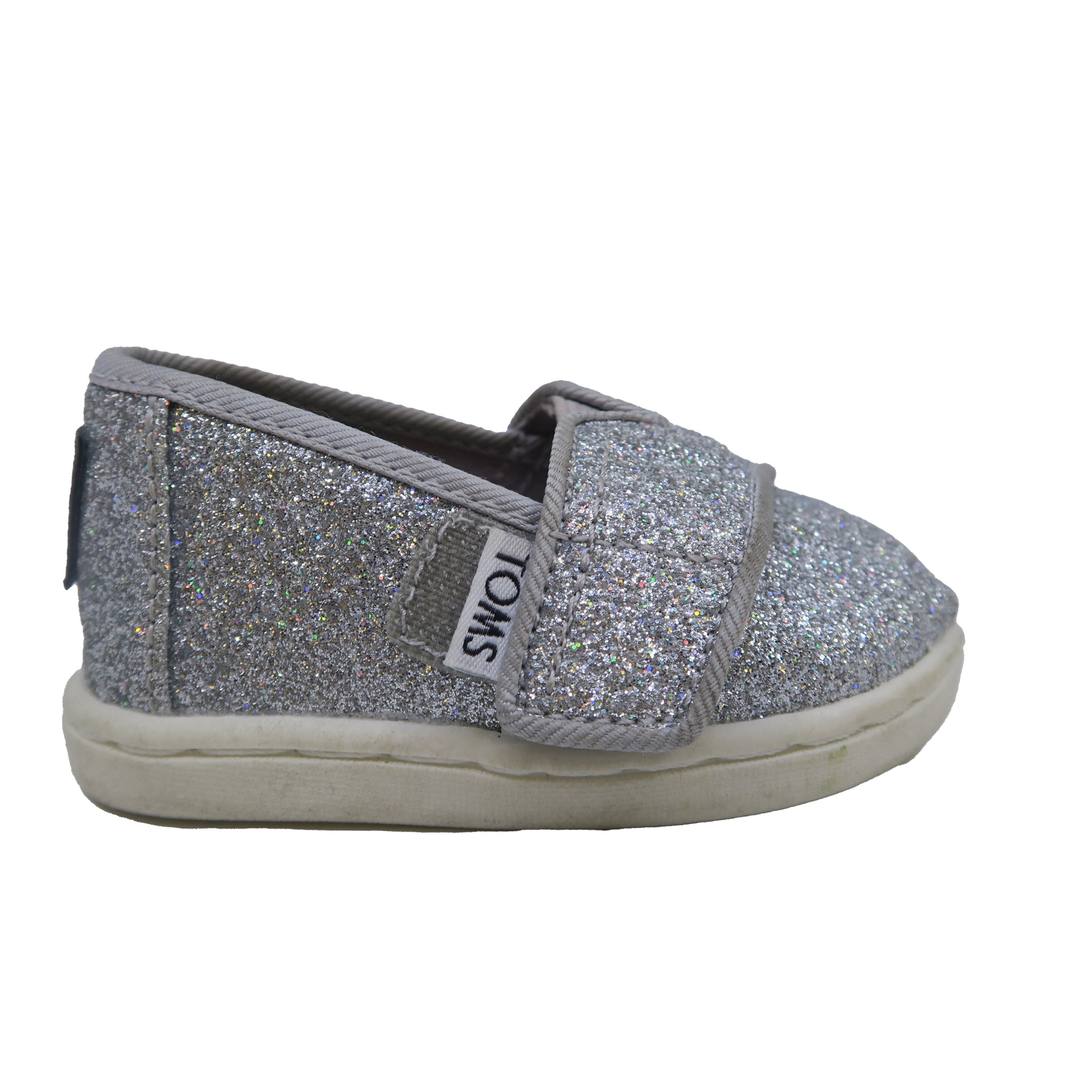 Toms Girls Silver Shoes Size: 3 Infant Silver