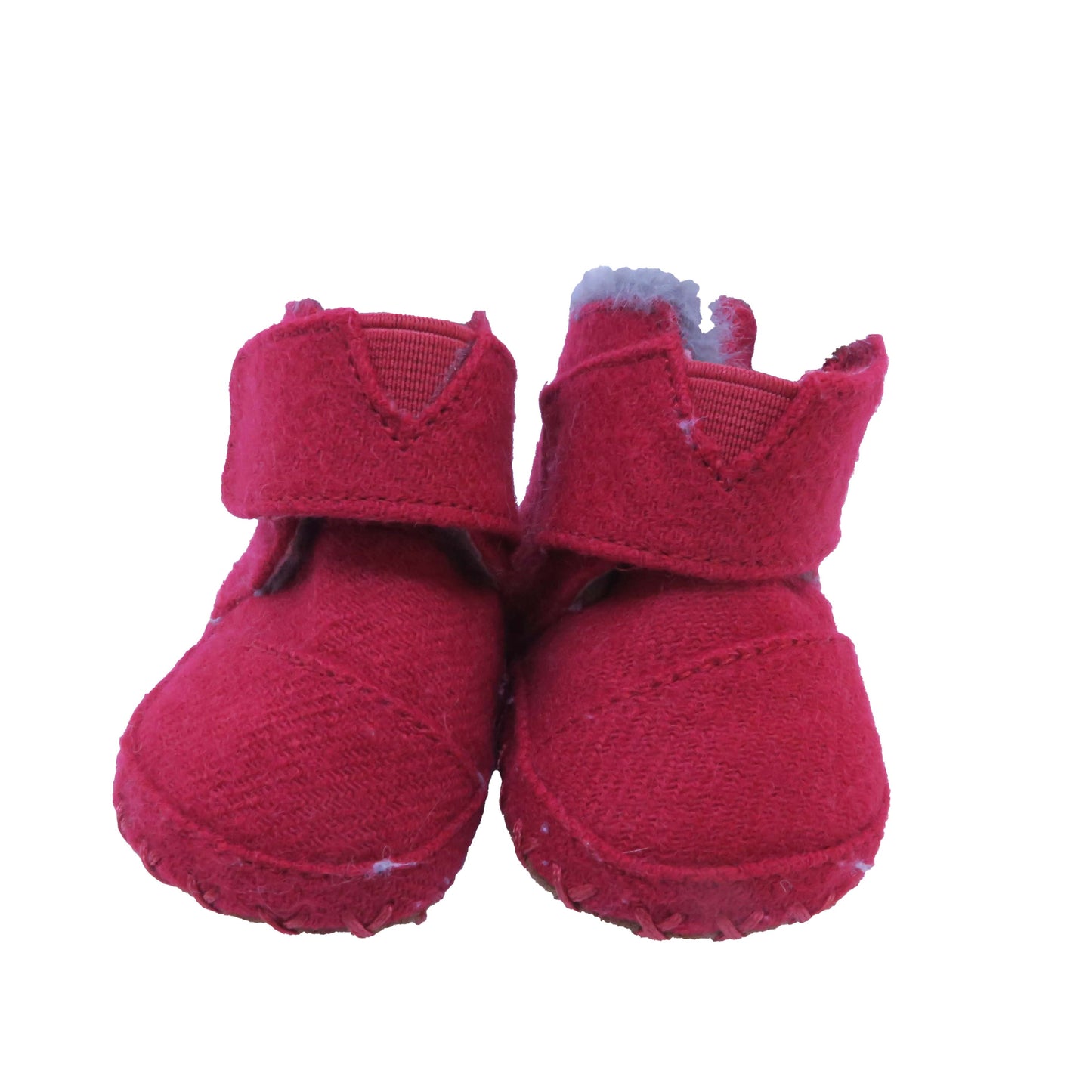 Toms Unisex Red Booties Size: 1 Infant Red