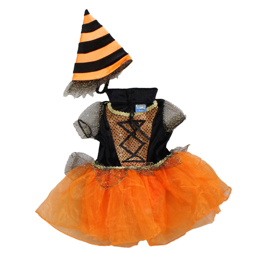 Too Cute To Spook Girls Orange | Black Costume Size: 12-18 Months