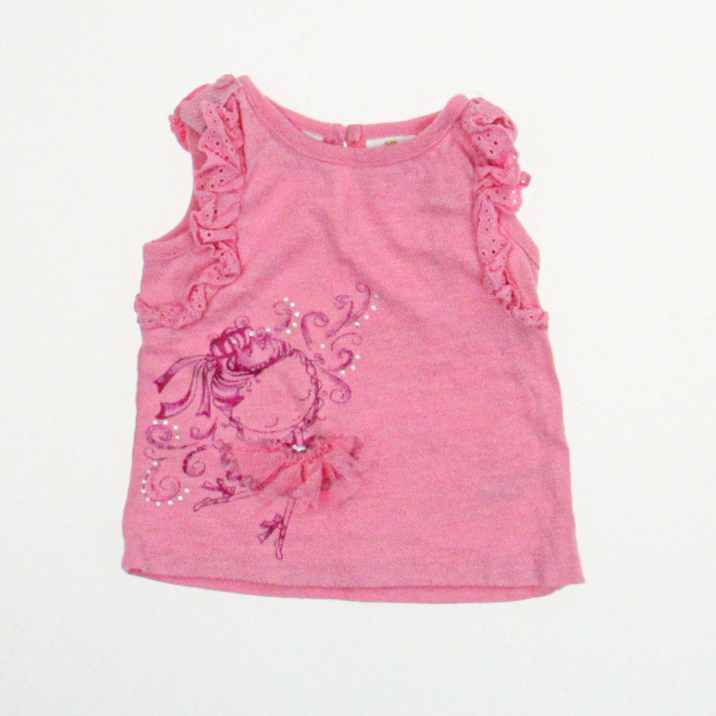 Truly Scrumptious Girls Pink Short Sleeve Shirt Size: 6 Months Pink