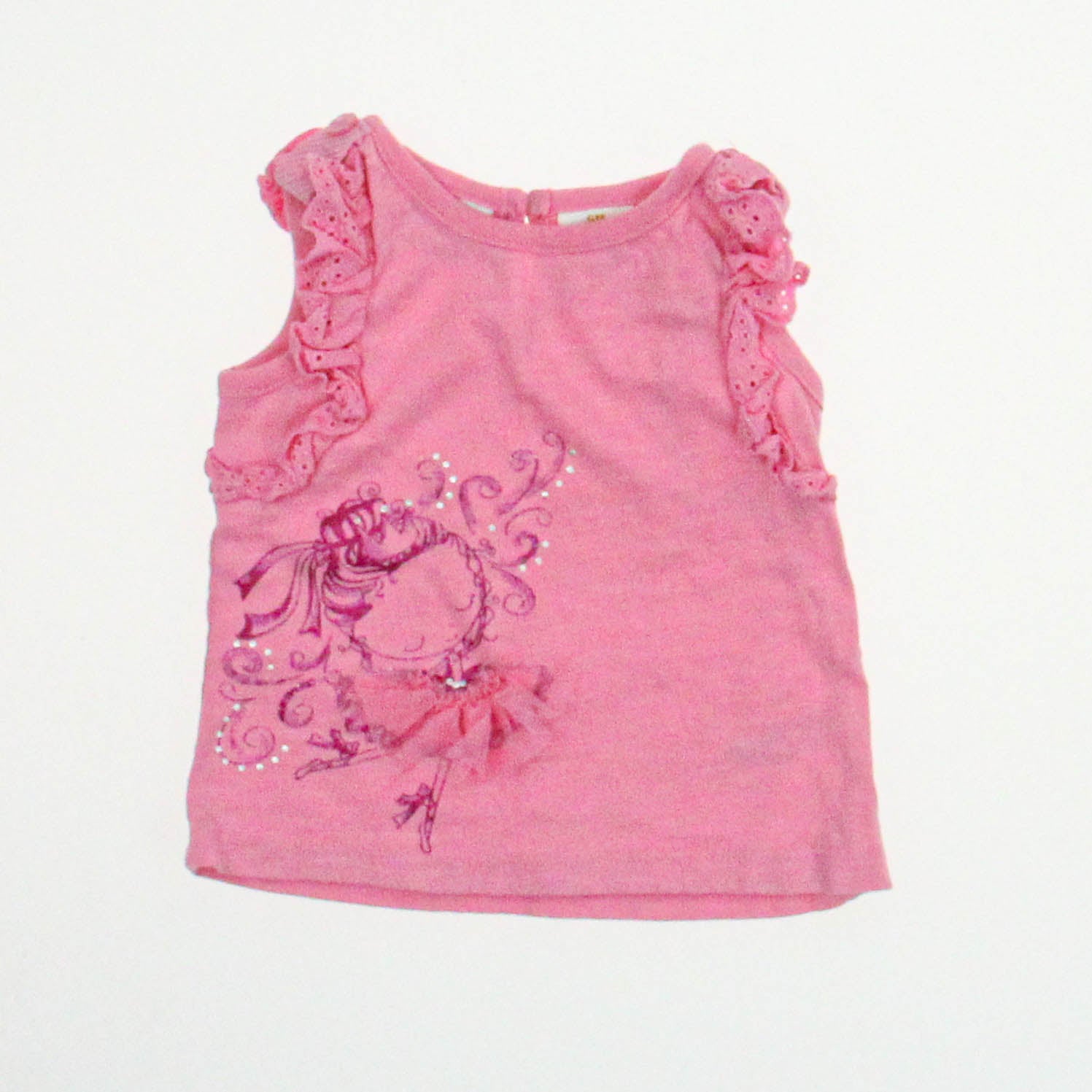 Truly Scrumptious Girls Pink Short Sleeve Shirt Size: 6 Months Pink