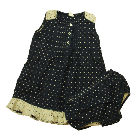 Tucker + Tate Girls Navy Hearts Dress Size: 24 Months Navy Hearts