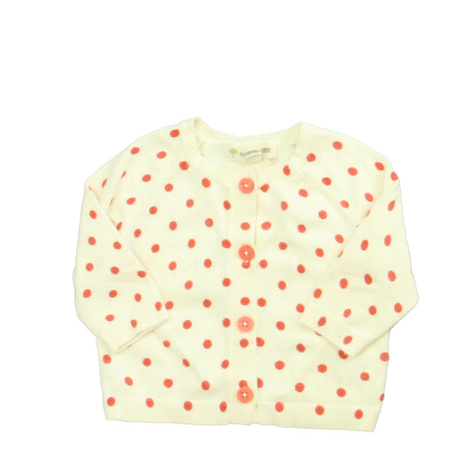 Tucker + Tate Girls Ivory | Coral Cardigan Size: 3 Months Ivory | Coral