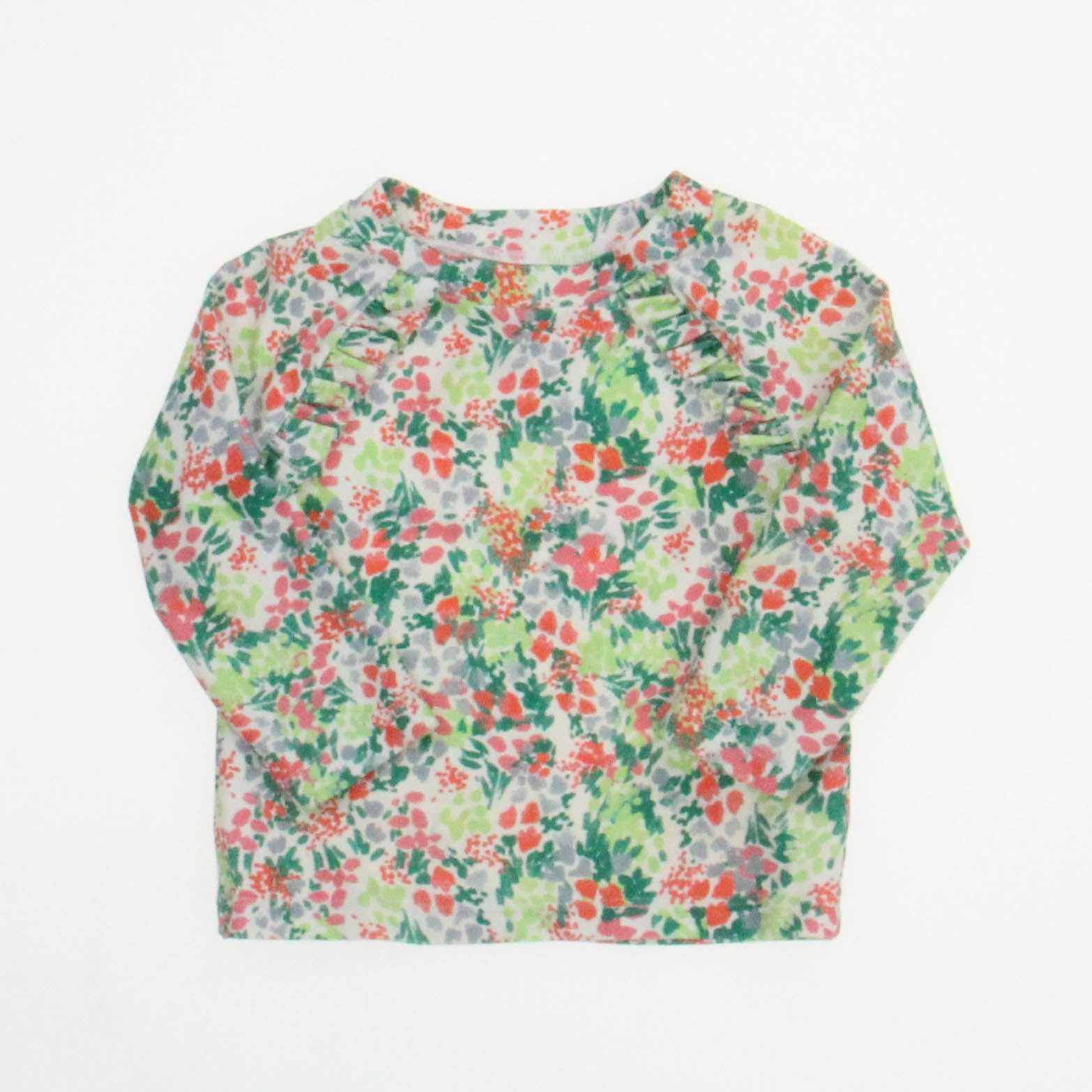 Tucker + Tate Girls Green Floral Rashguard Size: 6 Months Green Floral