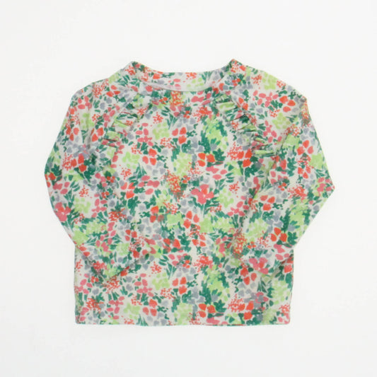 Tucker + Tate Girls Green Floral Rashguard Size: 6 Months Green Floral